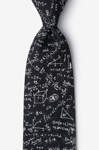Men's 100% Microfiber Math Equations Novelty Tie Necktie in Kuwait