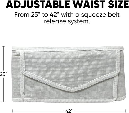 حزام إحرام زينيا قابل للتعديل مع نظام تحرير حزام الضغط، وجيوب أمامية وأقسام بسحاب - مثالي للحج والعمرة in Kuwait