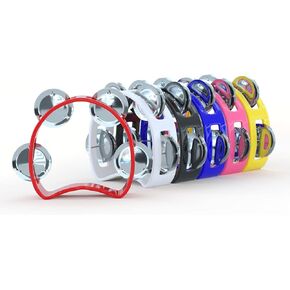 MUSCELL Tambourine for Kids,Noise Makers Noisemakers Christmas Jingle Bells Hand Bells for Party Favors,Sporting Events - 6 Pack Multicolor in Kuwait