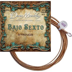 Dean Markley Doce Cuerdas Para Bajo Sexto, 28-92 SX, 80/20 True Brass over Swedish Steel, Hex-Tinned Mandolin Strings, Proprietary Pitch Wind String Winding for Superior Tone & Performance, Biege in Saudi Arabia