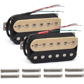 MAXCHEER Humbucker Alnico 5 Electric Guitar Pickup Humbucker Double Coil Pickup Alnico V Guitar parts (Zebra)
