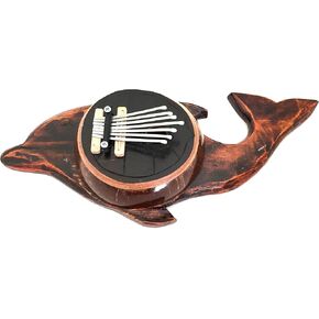 Jive Dolphin Shaped Kalimba Thumb Piano Mbira Karimba Wooden Hand Crafted Musical Instrument For Kids Adults Large Size