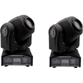 60W Moving Head Lights 6 IN1 DMX-512 16/18 Channels Stage Lighting Sound Activated Spotlight RGBW+Amber+UV for Party KTV Pub Bar Disco Dj Show Wedding Ceremony (7 * 12w-2PCS) in Kuwait