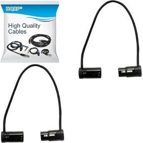 كابل HQRP ذو 3 دبابيس XLR أنثى إلى 3 دبابيس XLR ذكر ذو زاوية قابلة للتعديل متوافق مع أجهزة الصوت 302، 552، 633، 688، 788T، خلاط/مسجل in Kuwait