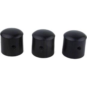 Guyker 3Pcs Ebony Potentiometer Control Knobs Dia. 6mm (0.24") Shaft Pots - Rotary Volume Tone Knob Replacement Part for Electric Guitar or Precision Bass