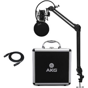 AKG ميكروفون مكثف P420 مع حامل نوكس ستوديو وفلتر بوب وكابل اكس ال ار in Kuwait