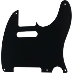 Musiclily 5 Hole Vintage Telecaster Pickguard Electric Guitar Scratch Plate for USA/Mexican Made Fender Standard Tele Style, 1Ply White