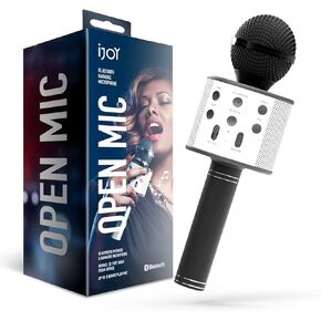 iJoy Wireless Karaoke Microphone - Bluetooth Karaoke Microphone and Speaker for Singalong with Voice Changer -Karaoke Microphone for Adults and Kids - Portable Karaoke Machine