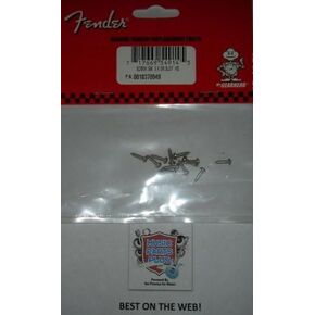 Fender 3 x 3/8 Inches American Vintage Tele Tuning Machine/String Tree Mounting Screws for Electric Guitar, Sheet Metal