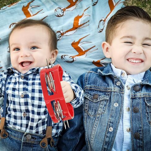 MUSCELL Tambourine for Kids,Noise Makers Noisemakers Christmas Jingle Bells Hand Bells for Party Favors,Sporting Events - 6 Pack Multicolor in Kuwait