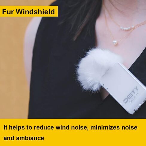 ميكروفونات Deity Pocket اللاسلكية بتردد 2.4 جيجا هرتز ونظام الجيب اللاسلكي Lavalier مع شاشة OLED لمقابلة فيديو Vlog وYouTube وFacebook Live وكاميرا DSLR والكمبيوتر اللوحي الذكي (أبيض) in Kuwait