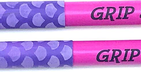 GRIP STIX بطول 15 بوصة باللون الوردي مع أعواد طبلة أرجوانية غير قابلة للانزلاق - مثالية لجميع أنواع الطبول، وتمارين القلب والتمارين الهوائية واللياقة البدنية in Kuwait