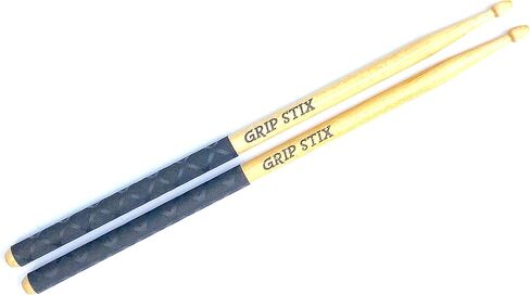 GRIP STIX بطول 15 بوصة باللون الوردي مع أعواد طبلة أرجوانية غير قابلة للانزلاق - مثالية لجميع أنواع الطبول، وتمارين القلب والتمارين الهوائية واللياقة البدنية in Kuwait