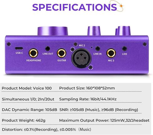 Synido Podcast Equipment Bundle, Audio Sound Card Aluminum Body for beginner with Microphone for Live Streaming, PC, Mac, Recording, Gaming, Guitar in Kuwait