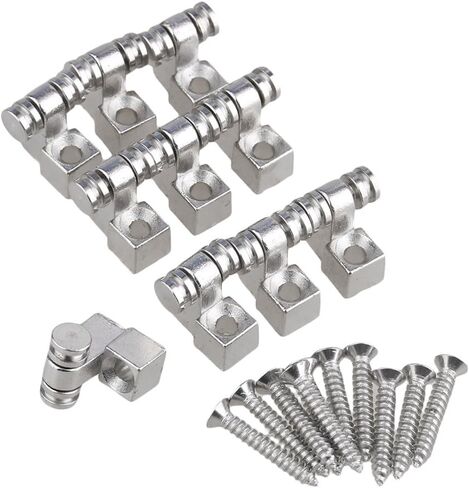 Yibuy 10PCS Guitar Roller String Trees Retainers Chrome Guitar String Trees w/Screws in Saudi Arabia