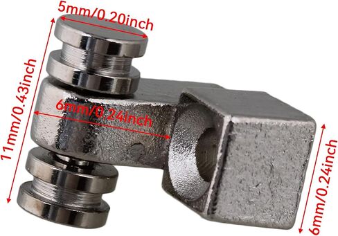 Yibuy 10PCS Guitar Roller String Trees Retainers Chrome Guitar String Trees w/Screws in Saudi Arabia
