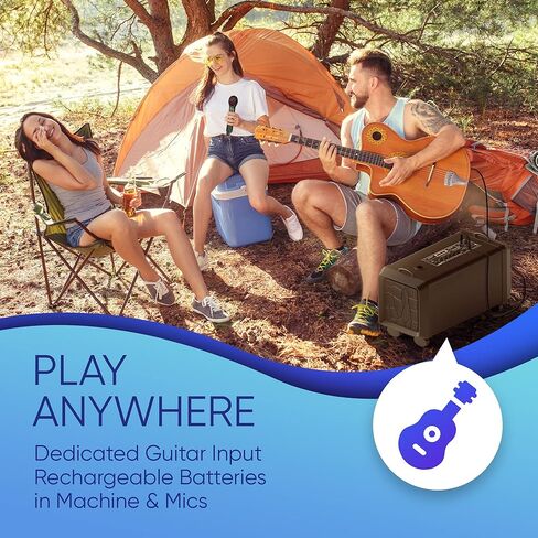 جهاز كاريوكي بلوتوث من ماسينجو للبالغين والأطفال - 2 ميكروفونات كاريوكي لاسلكية مع حامل ميكروفون ثنائي - نظام مكبر صوت PA محمول، كرة ديسكو، أضواء الحفلات، كابل تلفزيون ووصلة جيتار - Lento X5 in Kuwait