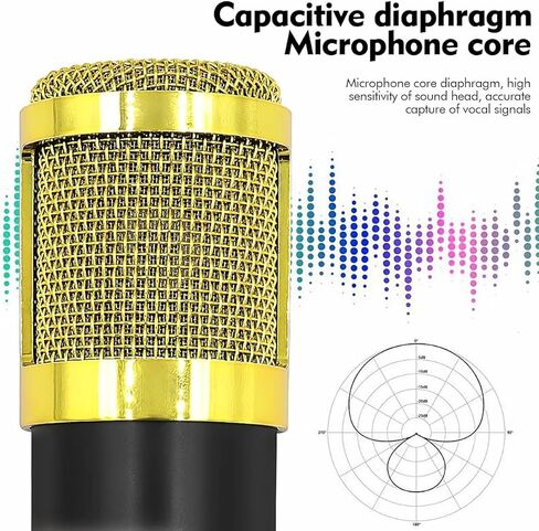 Elimavi USB Microphone, Plug & Play PC Computer Podcast Condenser Cardioid Metal Mic Kit with Professional Sound Chipset for Recording, Gaming, Singing, YouTube in Kuwait