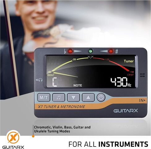 جيتار اكس موالف ومولد نغمة ومولد نغمة لجميع الادوات - أوضاع كروماتيك وجيتار وقيثارة وكمان وباس من اكس 7 in Kuwait