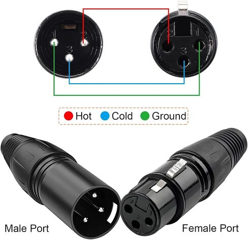 DKARDU 10PCS 3 Pin XLR Solder Connector, 5 Male and 5 Female XLR Mic Snake Plug, Microphone Audio Socket for High Conductivity and Ultra-Low Noise in Saudi Arabia