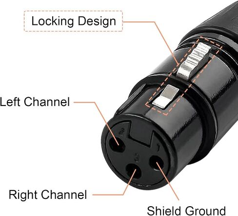 DKARDU 10PCS 3 Pin XLR Solder Connector, 5 Male and 5 Female XLR Mic Snake Plug, Microphone Audio Socket for High Conductivity and Ultra-Low Noise in Saudi Arabia