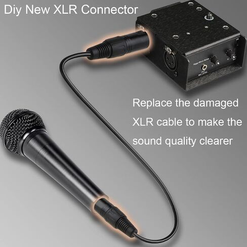DKARDU 10PCS 3 Pin XLR Solder Connector, 5 Male and 5 Female XLR Mic Snake Plug, Microphone Audio Socket for High Conductivity and Ultra-Low Noise in Saudi Arabia