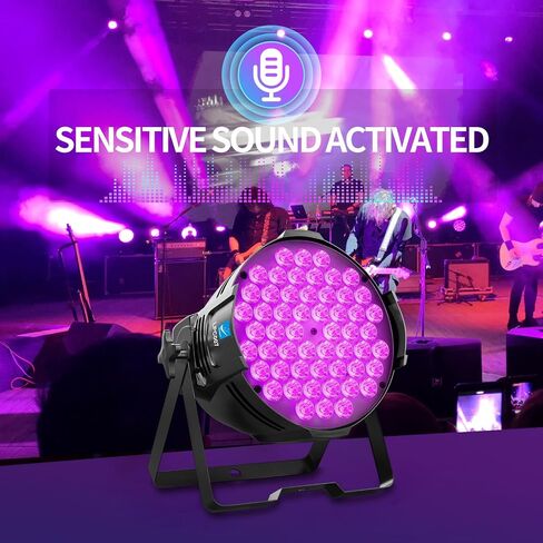Big Dipper DJ Stage Lights DMX Sound Activated LED Par Light 54x3W RGB Stage Lighting Uplights for Parties, Concert, Band, Theater, Wedding, Club, Bar, Church, 4 Pack in Kuwait