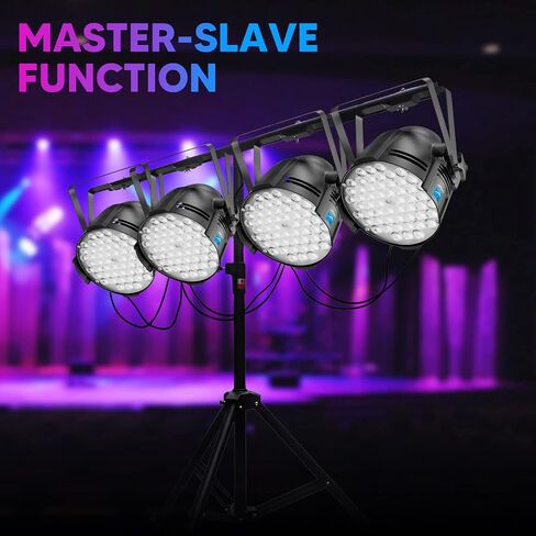 Big Dipper DJ Stage Lights DMX Sound Activated LED Par Light 54x3W RGB Stage Lighting Uplights for Parties, Concert, Band, Theater, Wedding, Club, Bar, Church, 4 Pack in Kuwait