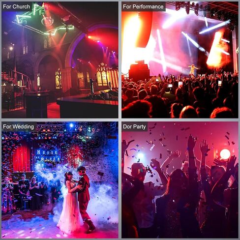 Big Dipper DJ Stage Lights DMX Sound Activated LED Par Light 54x3W RGB Stage Lighting Uplights for Parties, Concert, Band, Theater, Wedding, Club, Bar, Church, 4 Pack in Kuwait