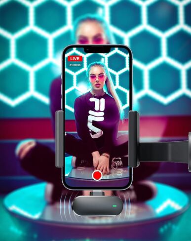 ميكروفون VIOK اللاسلكي لجهاز iPhone iPad، 2 ميكروفون صغير مع علبة شحن، 2.4G تأخير منخفض جدًا 90 قدمًا ميكروفون لاسلكي لتسجيل الفيديو، مدونة فيديو، مقابلة، Tiktok، YouTube in Saudi Arabia