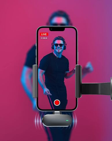 ميكروفون VIOK اللاسلكي لجهاز iPhone iPad، 2 ميكروفون صغير مع علبة شحن، 2.4G تأخير منخفض جدًا 90 قدمًا ميكروفون لاسلكي لتسجيل الفيديو، مدونة فيديو، مقابلة، Tiktok، YouTube in Saudi Arabia
