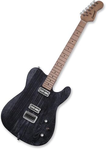 جيتار كهربائي Sunsmile بالحجم الكامل مع جسم رماد وعنق خشب القيقب الصلب ولوحة أصابع التقاطات H-H وجسر ثابت مثبت بمسامير من الكروم مع حقيبة وحزام. in Kuwait