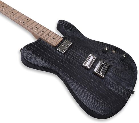 جيتار كهربائي Sunsmile بالحجم الكامل مع جسم رماد وعنق خشب القيقب الصلب ولوحة أصابع التقاطات H-H وجسر ثابت مثبت بمسامير من الكروم مع حقيبة وحزام. in Kuwait