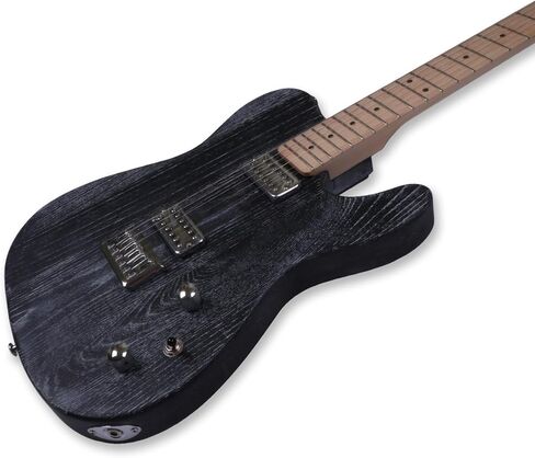 جيتار كهربائي Sunsmile بالحجم الكامل مع جسم رماد وعنق خشب القيقب الصلب ولوحة أصابع التقاطات H-H وجسر ثابت مثبت بمسامير من الكروم مع حقيبة وحزام. in Kuwait