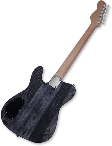 جيتار كهربائي Sunsmile بالحجم الكامل مع جسم رماد وعنق خشب القيقب الصلب ولوحة أصابع التقاطات H-H وجسر ثابت مثبت بمسامير من الكروم مع حقيبة وحزام. in Kuwait