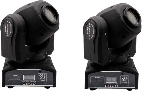 60W Moving Head Lights 6 IN1 DMX-512 16/18 Channels Stage Lighting Sound Activated Spotlight RGBW+Amber+UV for Party KTV Pub Bar Disco Dj Show Wedding Ceremony (7 * 12w-2PCS) in Kuwait