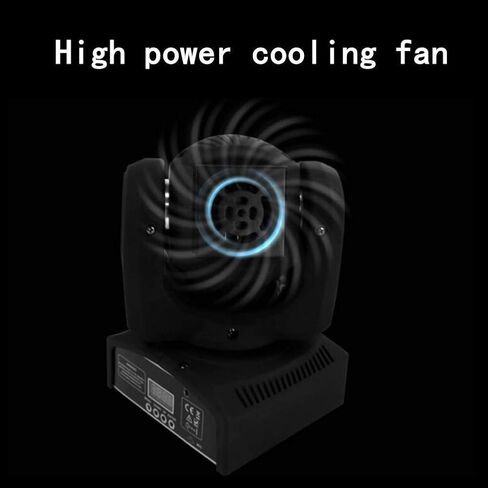 60W Moving Head Lights 6 IN1 DMX-512 16/18 Channels Stage Lighting Sound Activated Spotlight RGBW+Amber+UV for Party KTV Pub Bar Disco Dj Show Wedding Ceremony (7 * 12w-2PCS) in Kuwait