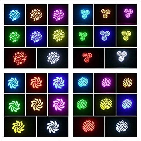 60W Moving Head Lights 6 IN1 DMX-512 16/18 Channels Stage Lighting Sound Activated Spotlight RGBW+Amber+UV for Party KTV Pub Bar Disco Dj Show Wedding Ceremony (7 * 12w-2PCS) in Kuwait