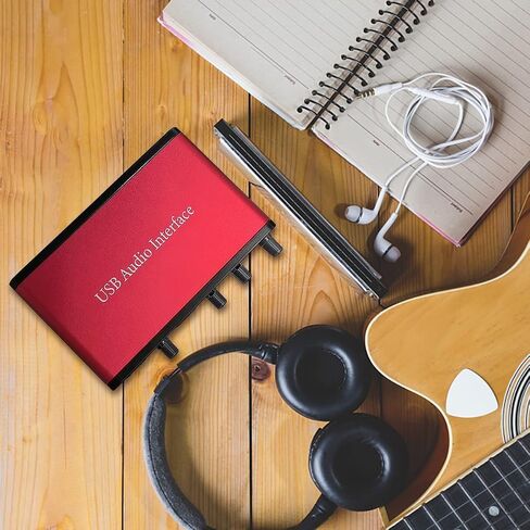 2i2 USB Audio Interface with 48V Phantom Power 24 Bit/192kHz with Pop Filter Support Smartphone，Tablet，PC， For the Guitarist/Vocalist/Podcaster/TikTok Anchor(No DAW Recording Software) in Saudi Arabia