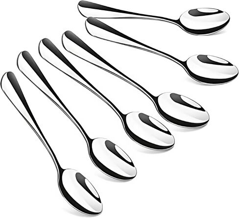 yasheng Mini 18/10 Stainless Steel Bistro Spoon 12.5 cm (4.9 Inch), Set of 6 in Saudi Arabia