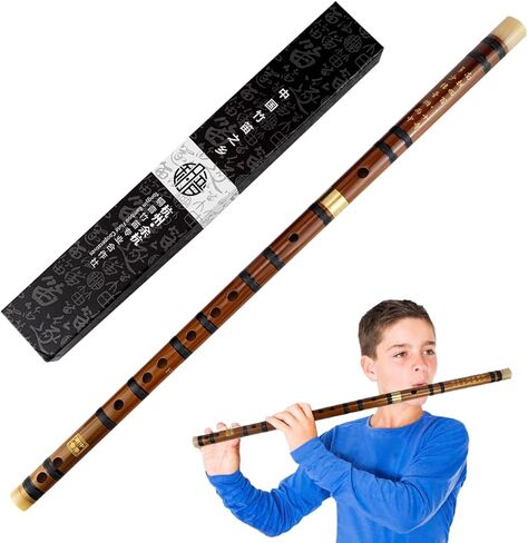 Bamboo Flute Musical Instruments Wooden Flute Chinese Flute Instrument Chinese Bamboo Classic Musical Instrument for Kids Adults Beginners (Key D) in Saudi Arabia