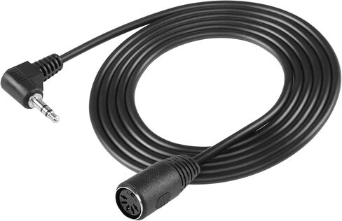 كابل SinLoon 5-Pin DIN أنثى، 5 Pin Din إلى 90 درجة 3.5 مم (1/8 بوصة) كابل صوت ستيريو TRS ذكر جاك لنظام B & O تشغيل مخرج إشارة الآلة الموسيقية 1.6FT (0.5 متر 5-PIN F) in Kuwait