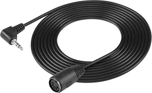 كابل SinLoon 5-Pin DIN أنثى، 5 Pin Din إلى 90 درجة 3.5 مم (1/8 بوصة) كابل صوت ستيريو TRS ذكر جاك لنظام B & O تشغيل مخرج إشارة الآلة الموسيقية 1.6FT (0.5 متر 5-PIN F) in Kuwait