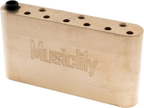 Musiclily Ultra 52.5mm (2-1/16 inch) String Spacing Solid Steel Push-in Style Tremolo Block for Strat Style Electric Guitar Wilkinson M Series Bridge, 40mm Tall in Saudi Arabia