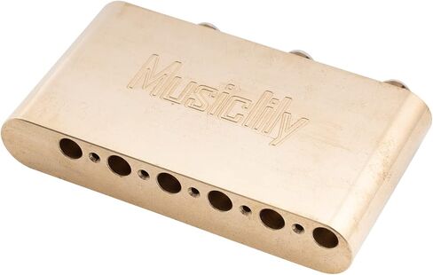 Musiclily Ultra 52.5mm (2-1/16 inch) String Spacing Solid Steel Push-in Style Tremolo Block for Strat Style Electric Guitar Wilkinson M Series Bridge, 40mm Tall in Saudi Arabia