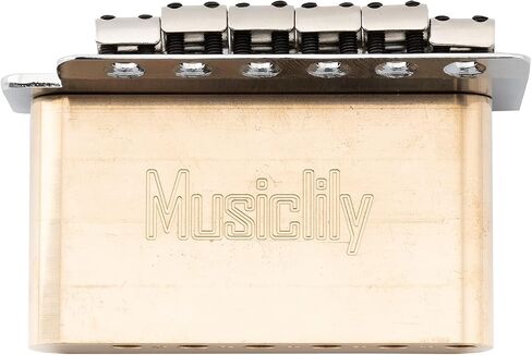 Musiclily Ultra 52.5mm (2-1/16 inch) String Spacing Solid Steel Push-in Style Tremolo Block for Strat Style Electric Guitar Wilkinson M Series Bridge, 40mm Tall in Saudi Arabia