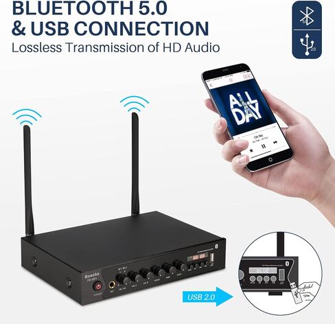 نظام ميكروفون لاسلكي، مجموعة ميكروفون لاسلكي مزدوج UHF بمدى 262 قدمًا للكاريوكي المنزلي، والغناء، والكلام، والحفلات، والاجتماعات، والكنيسة (أسود (بدون بطارية)) in Kuwait