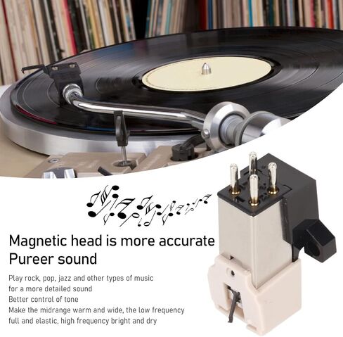 AT-3600L Magnetic Cartridge Stylus, LP Magnetic Cartridge Stylus with LP Needle, High Accuracy Replacement Magnet Turntable Cartridge for Turntable Record Player in Saudi Arabia