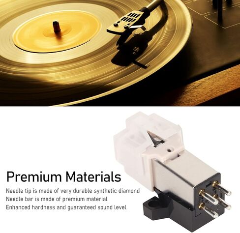 AT-3600L Magnetic Cartridge Stylus, LP Magnetic Cartridge Stylus with LP Needle, High Accuracy Replacement Magnet Turntable Cartridge for Turntable Record Player in Saudi Arabia