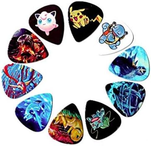 Pokiemun Guitar Picks (10 medium picks in a packet) - Includes Pika'chu and many other cute characters in Saudi Arabia